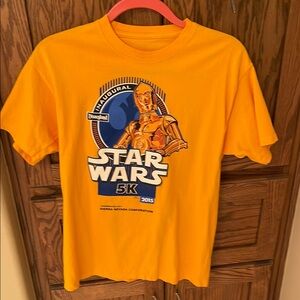RunDisney Disneyland Yellow Inaugural Star Wars Short Sleeve Tee